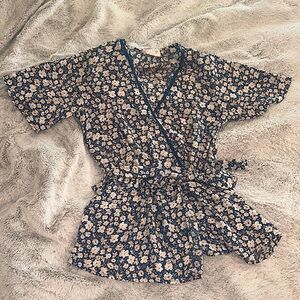 Blue floral Sienna Sky blouse